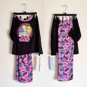 Star Wars Girls Black Pink 2 Piece Pajama Set